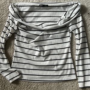 NWOT Striped off the Shoulder Shirt